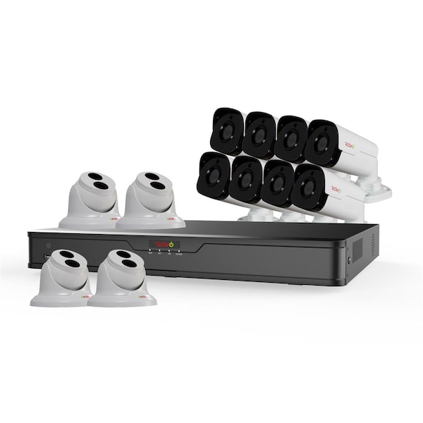 Revo America Ultra HD 16 Channel 4TB NVR Surveillance System with 12 x 4 Megapixel Cameras RU162T4GB8G-4T - main